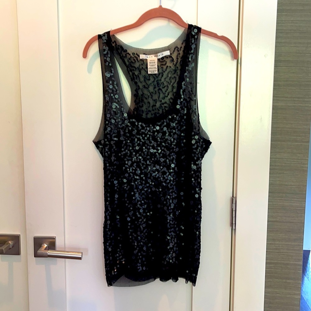 Black Max Studio sequin tank top